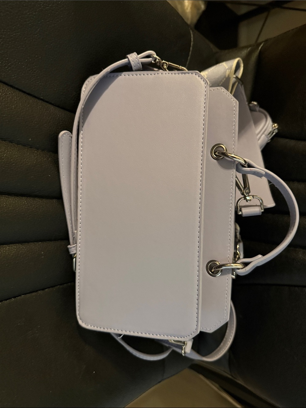 Steve Madden Lavender Crossbody with Printed Strap and Mini Pouch - Picture 3 of 5